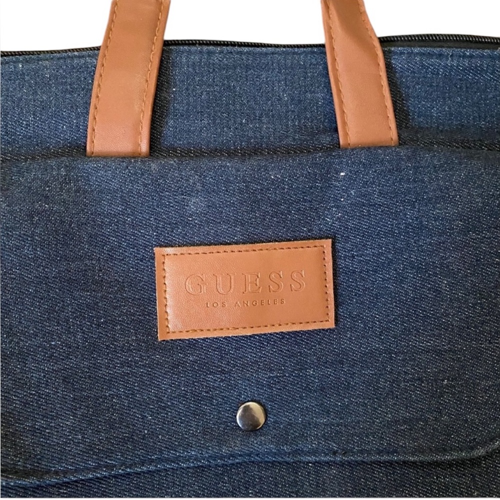 Guess dark wash denim backpack/bag tote - Picture 3 of 11